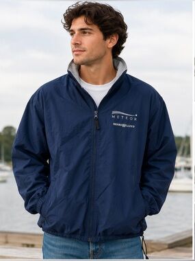 Henri Lloyd Meteor Sailing Jacket Men’s Large Navy Full Zip Windbreaker
